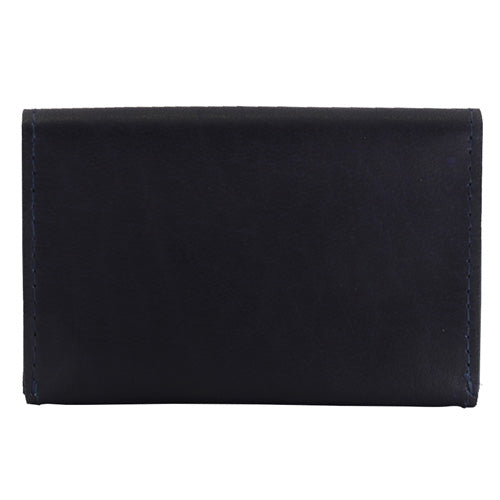 Men's Leather Snap Button Card Holder#color_blue