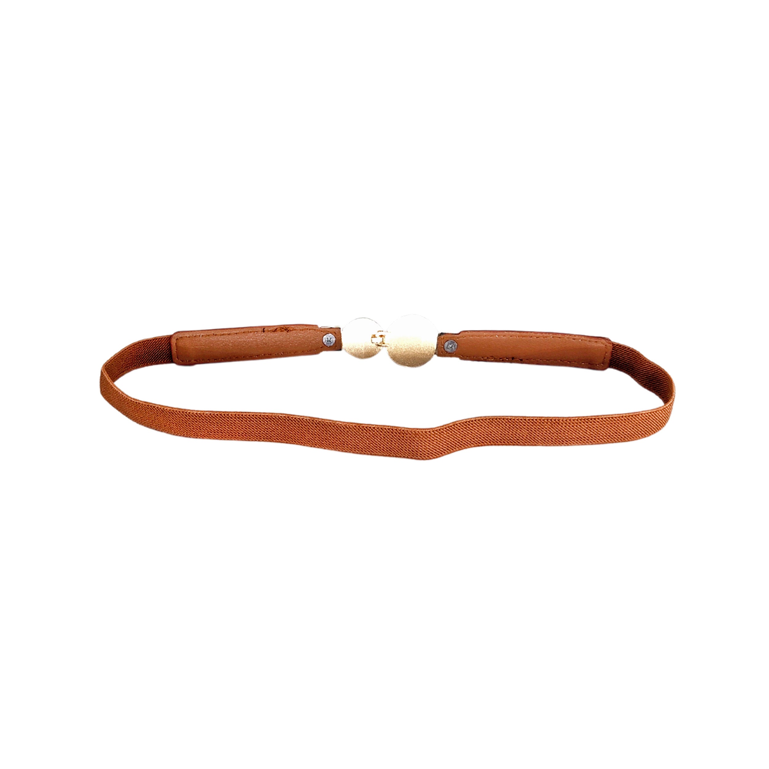 White color womens belt#color_brown