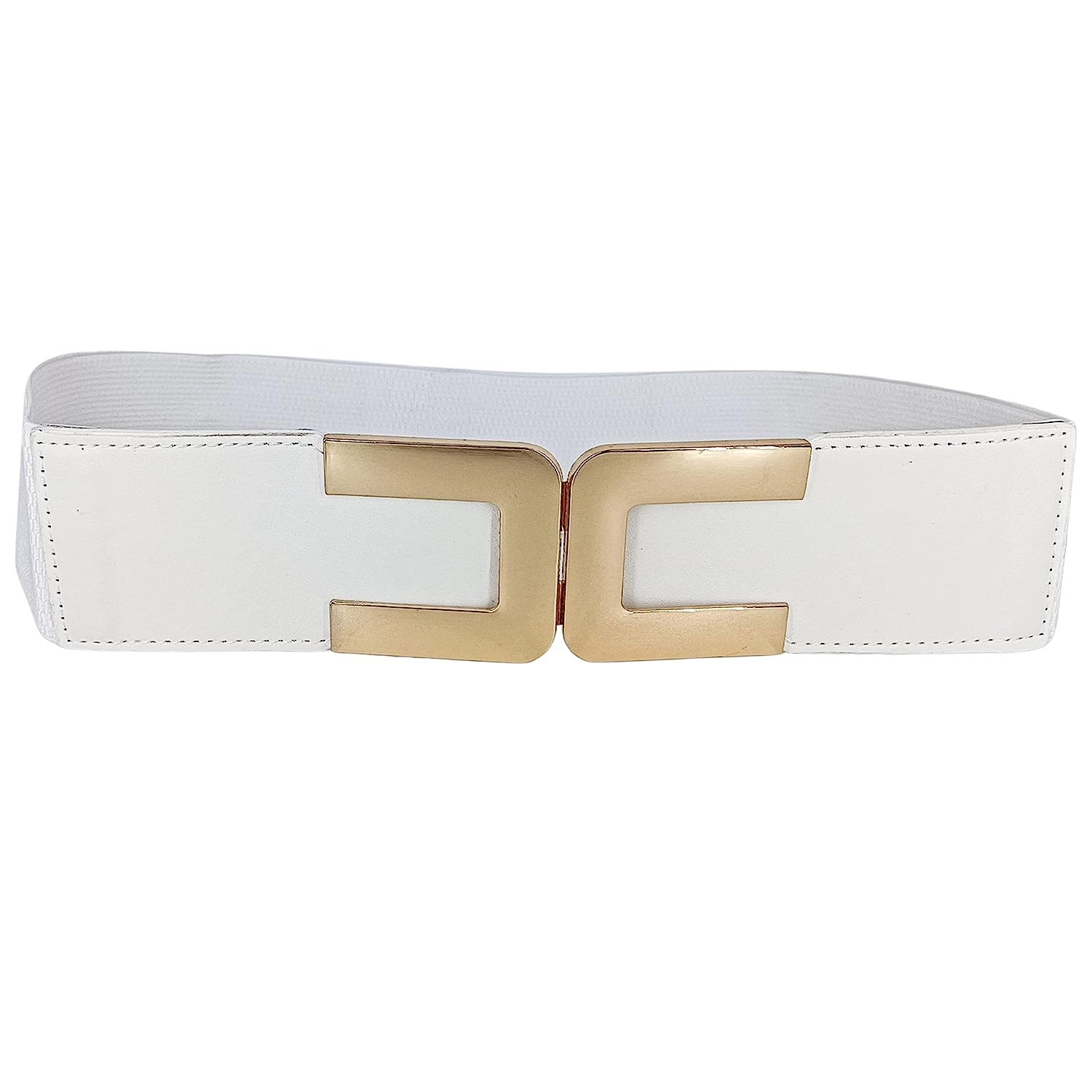 H-Shaped Design Elastic Fabric Wide Belt for Women Dresses