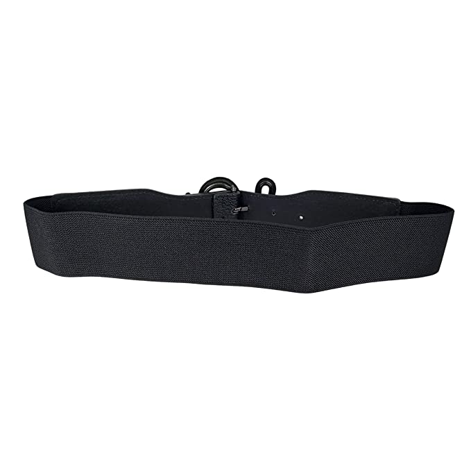 Redhorns Elastic Ladies Wide Belt#color_black-black-buckle