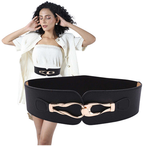 Redhorns Elastic Ladies Wide Belt#color_black