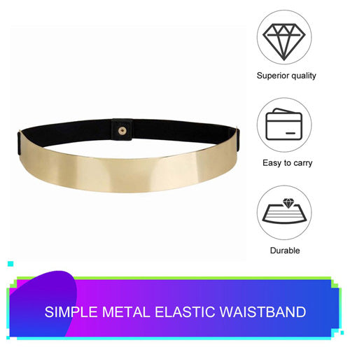 Plain Design Elastic Fabric Wide Belt for Women Dresses
