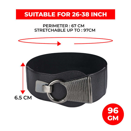 Redhorns Elastic Ladies Wide Belt#color_black