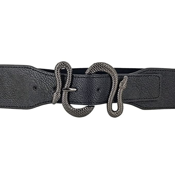 Redhorns Elastic Ladies Wide Belt#color_black-black-buckle