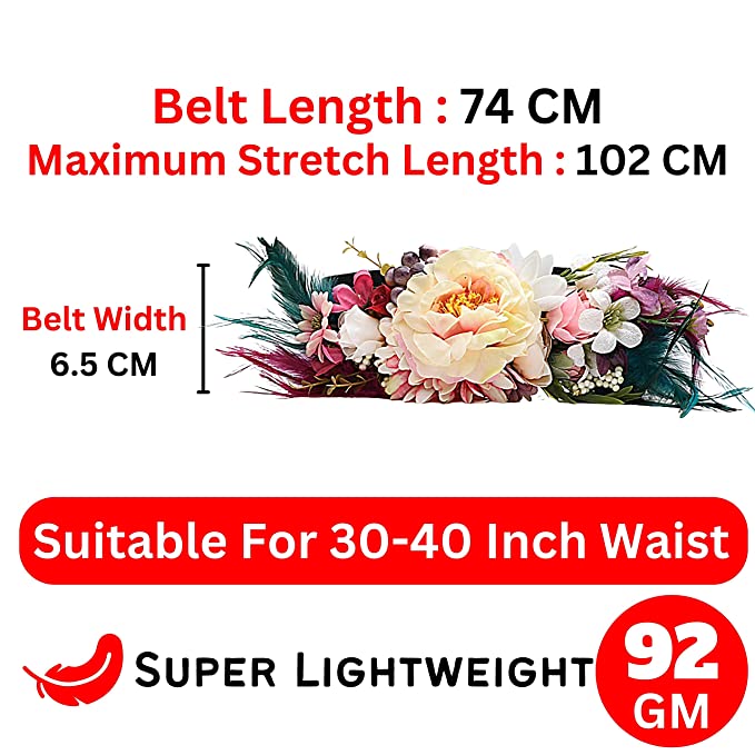 Redhorns Elastic Ladies Wide Belt#color_red
