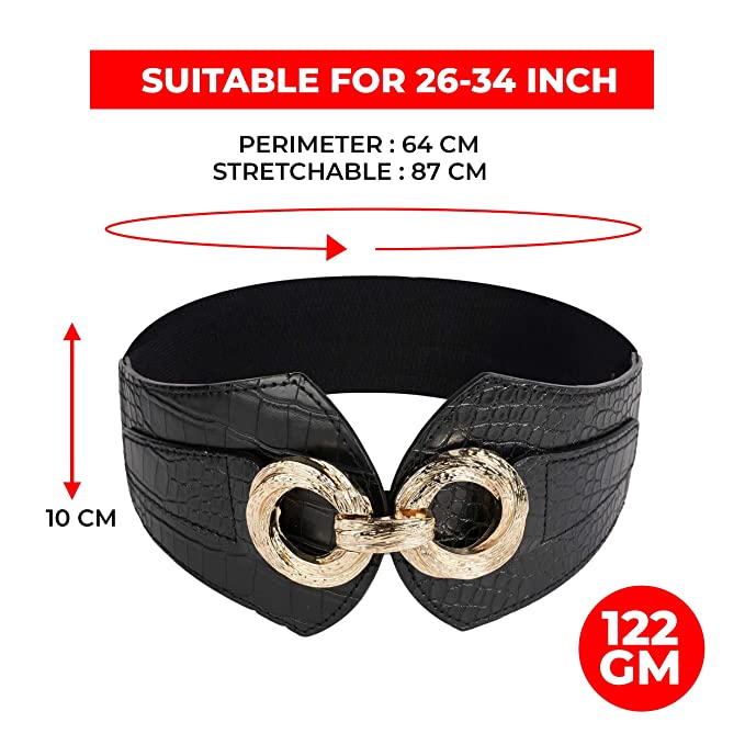 Redhorns Elastic Ladies Wide Belt#color_black