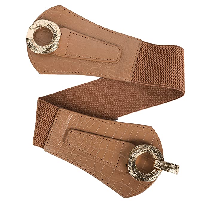 Redhorns Elastic Ladies Wide Belt#color_brown