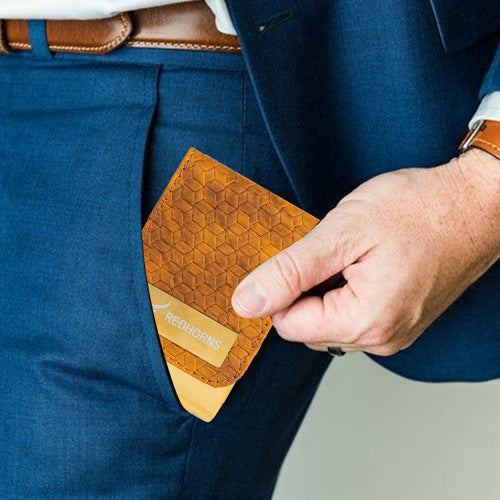 Redhorns Men's Stainless Steel Tan Color Card Holder With Magnetic Flap (CD005)