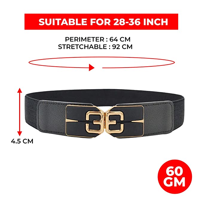 Redhorns Elastic Ladies Wide Belt#color_black