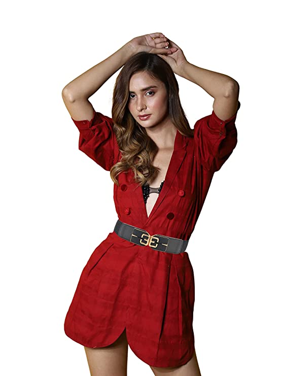 Redhorns Elastic Ladies Wide Belt#color_black