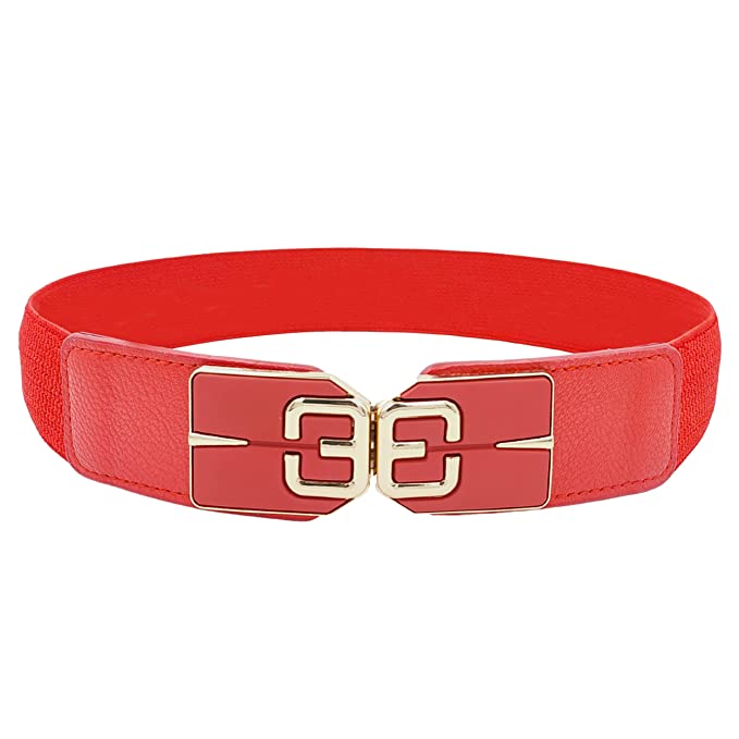 Redhorns Elastic Ladies Wide Belt#color_red