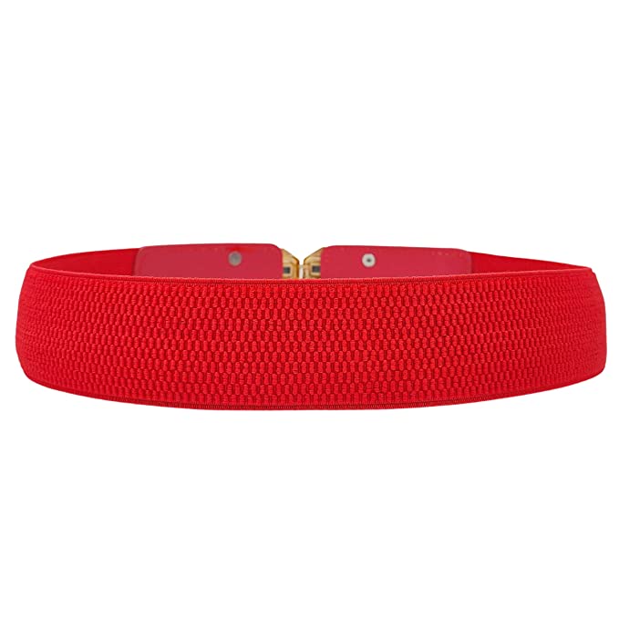 Redhorns Elastic Ladies Wide Belt#color_red