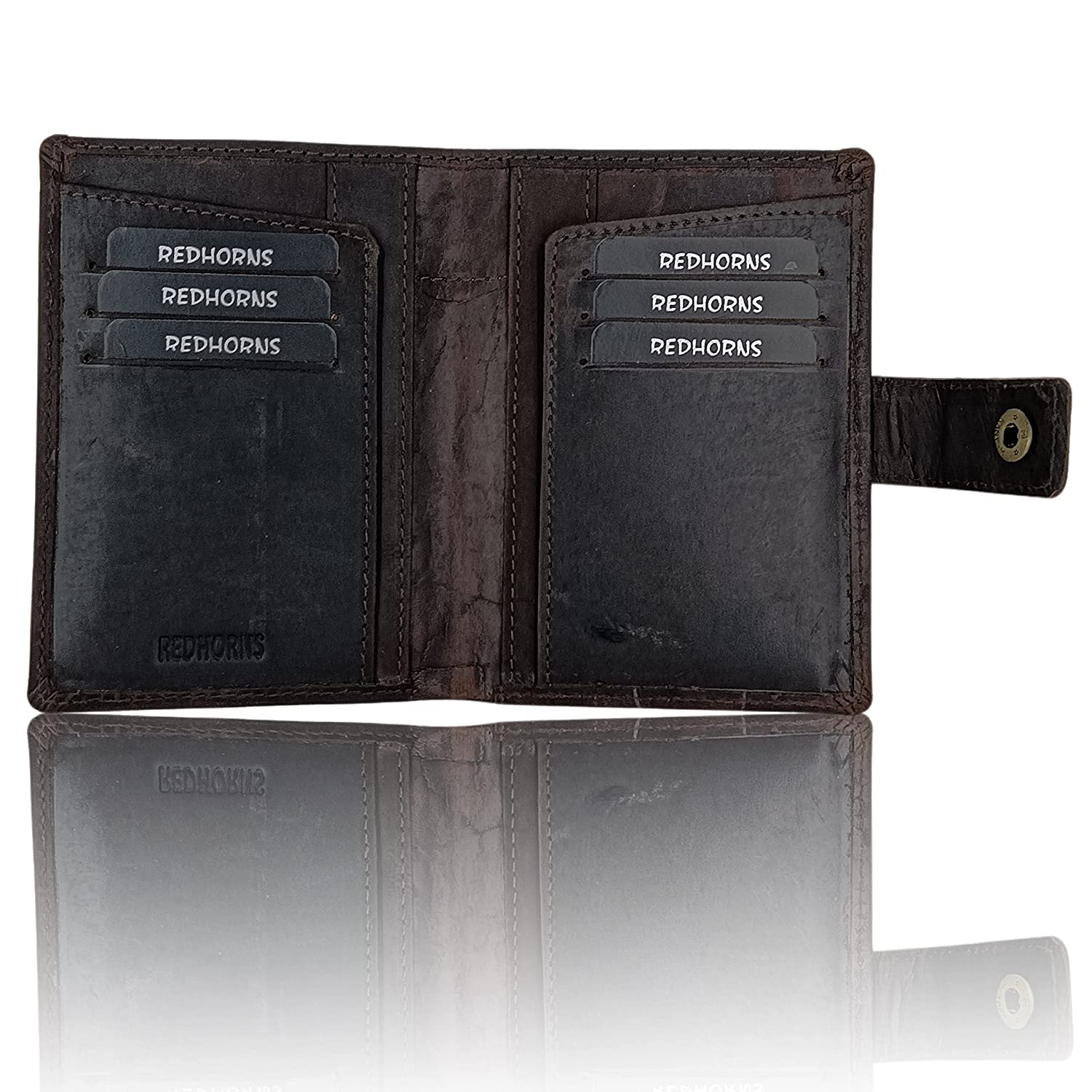 Redhorns Unisex Cardholder Passport Holdert#color_dark-brown