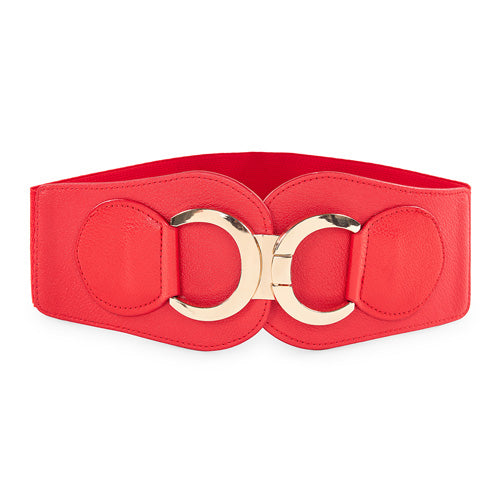 Infinity Design Ladies Elastic Belt Red#color_red
