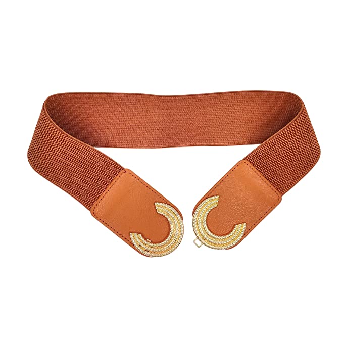 Redhorns Elastic Ladies Wide Belt#color_brown