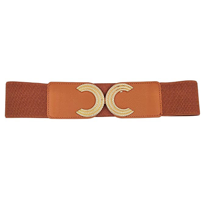 Redhorns Elastic Ladies Wide Belt#color_brown