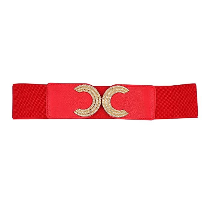 Redhorns Elastic Ladies Wide Belt#color_red