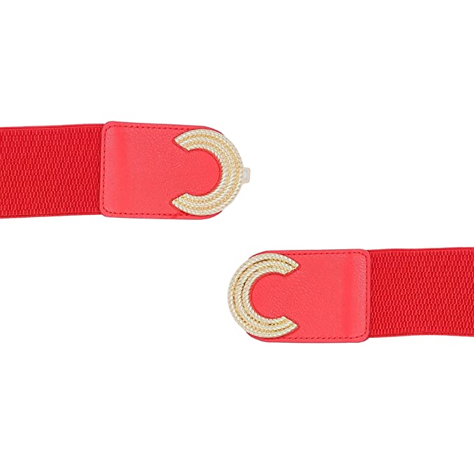 Redhorns Elastic Ladies Wide Belt#color_red