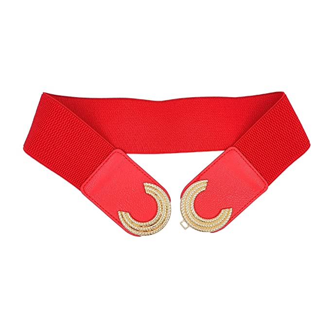 Redhorns Elastic Ladies Wide Belt#color_red