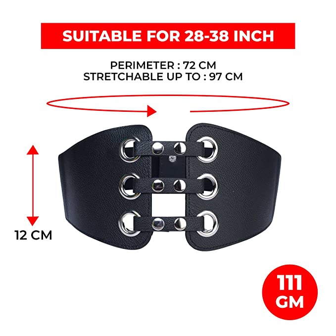 Redhorns Elastic Ladies Wide Belt#color_black