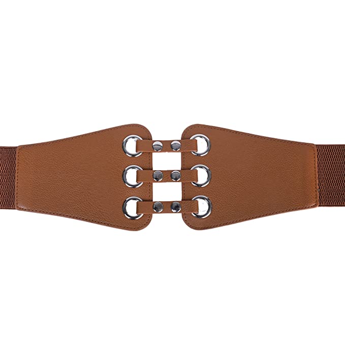 Redhorns Elastic Ladies Wide Belt#color_brown