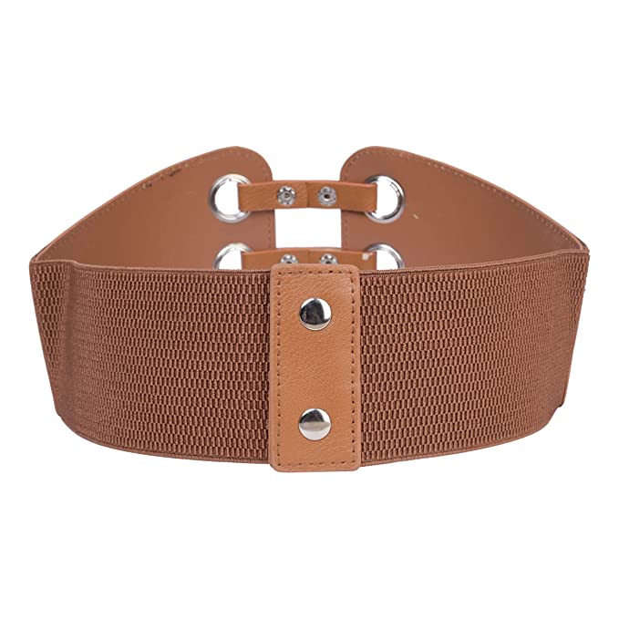 Redhorns Elastic Ladies Wide Belt#color_brown