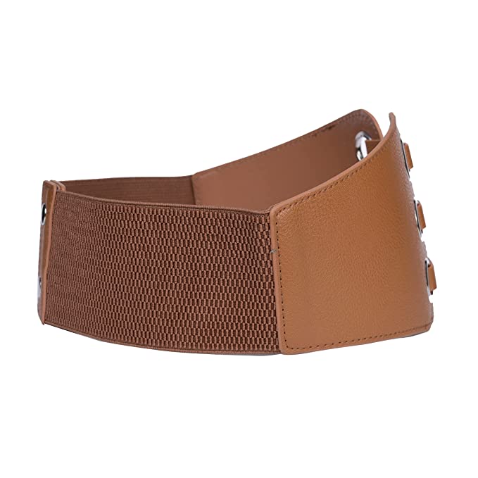 Redhorns Elastic Ladies Wide Belt#color_brown