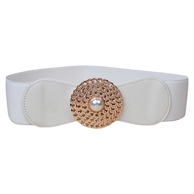 Redhorns Elastic Ladies Wide Belt#color_white