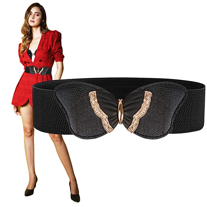 Redhorns Elastic Ladies Wide Belt#color_black