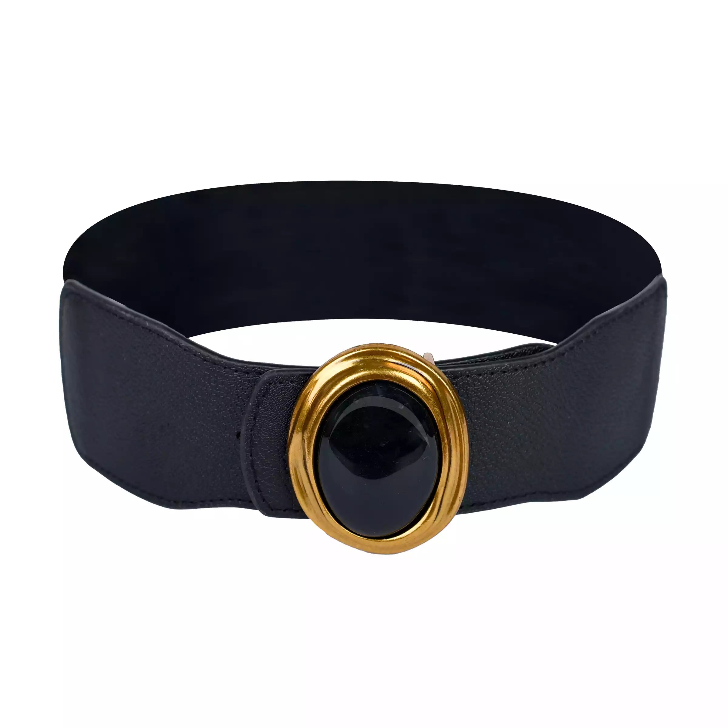 Redhorns Elastic Ladies Wide Corset Belt#color_black