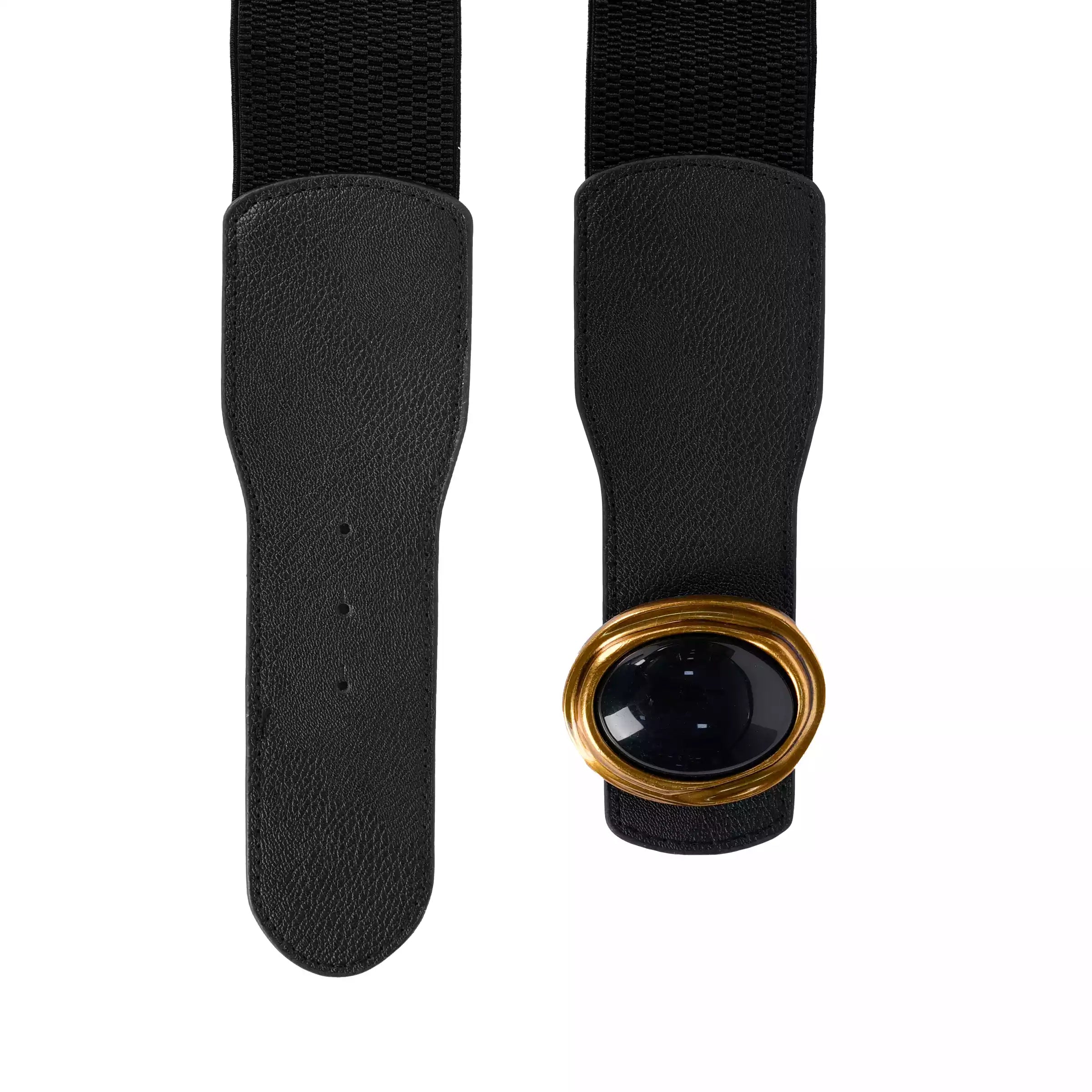 Redhorns Elastic Ladies Wide Corset Belt#color_black