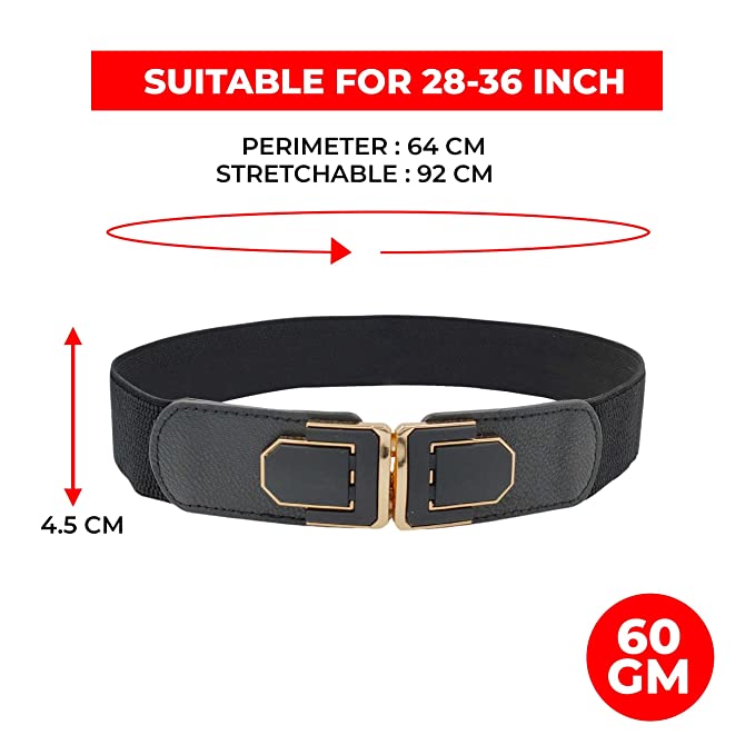 Redhorns Elastic Ladies Wide Belt#color_black