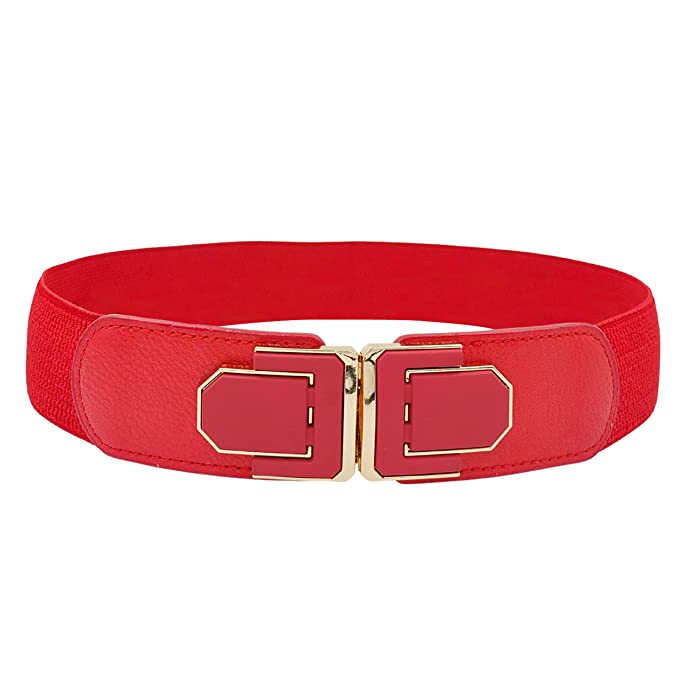 Redhorns Elastic Ladies Wide Belt#color_red