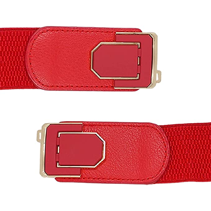 Redhorns Elastic Ladies Wide Belt#color_red