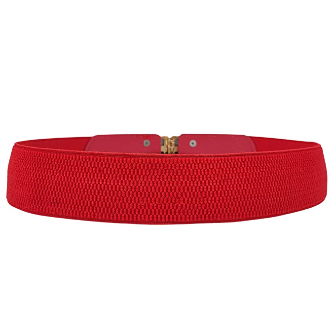 Redhorns Elastic Ladies Wide Belt#color_red