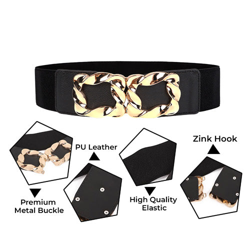 Redhorns Elastic Ladies Waist Belt#color_black