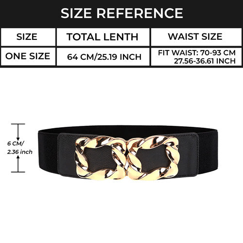 Redhorns Elastic Ladies Waist Belt#color_black