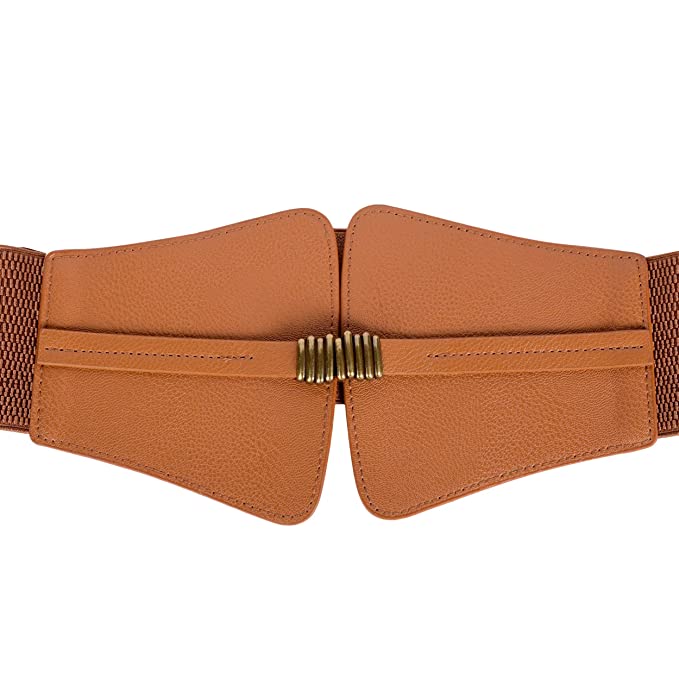 Redhorns Elastic Ladies Wide Belt#color_brown