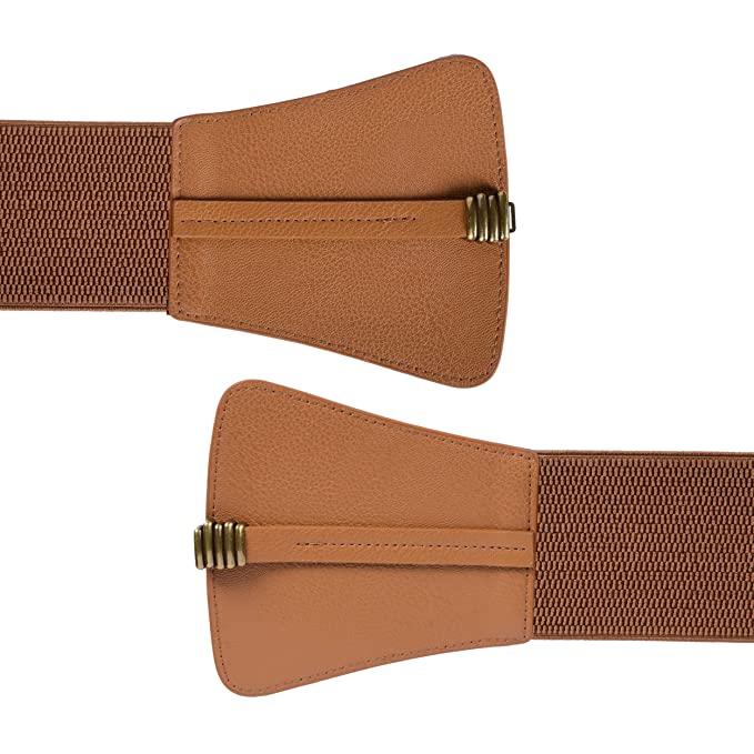 Redhorns Elastic Ladies Wide Belt#color_brown