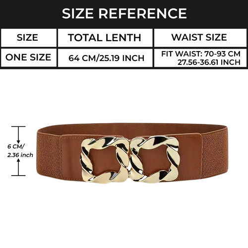 Redhorns Elastic Ladies Waist Belt#color_brown