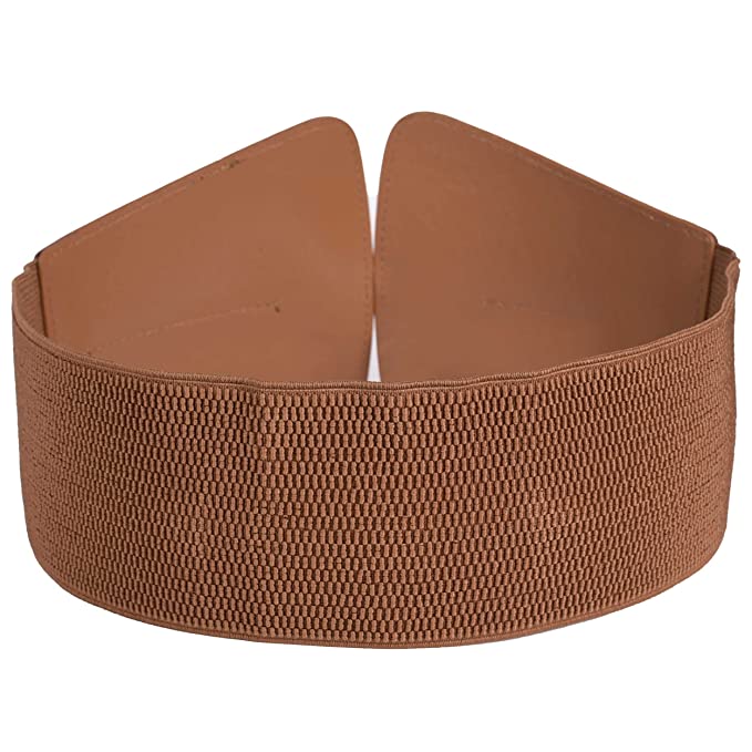 Redhorns Elastic Ladies Wide Belt#color_brown