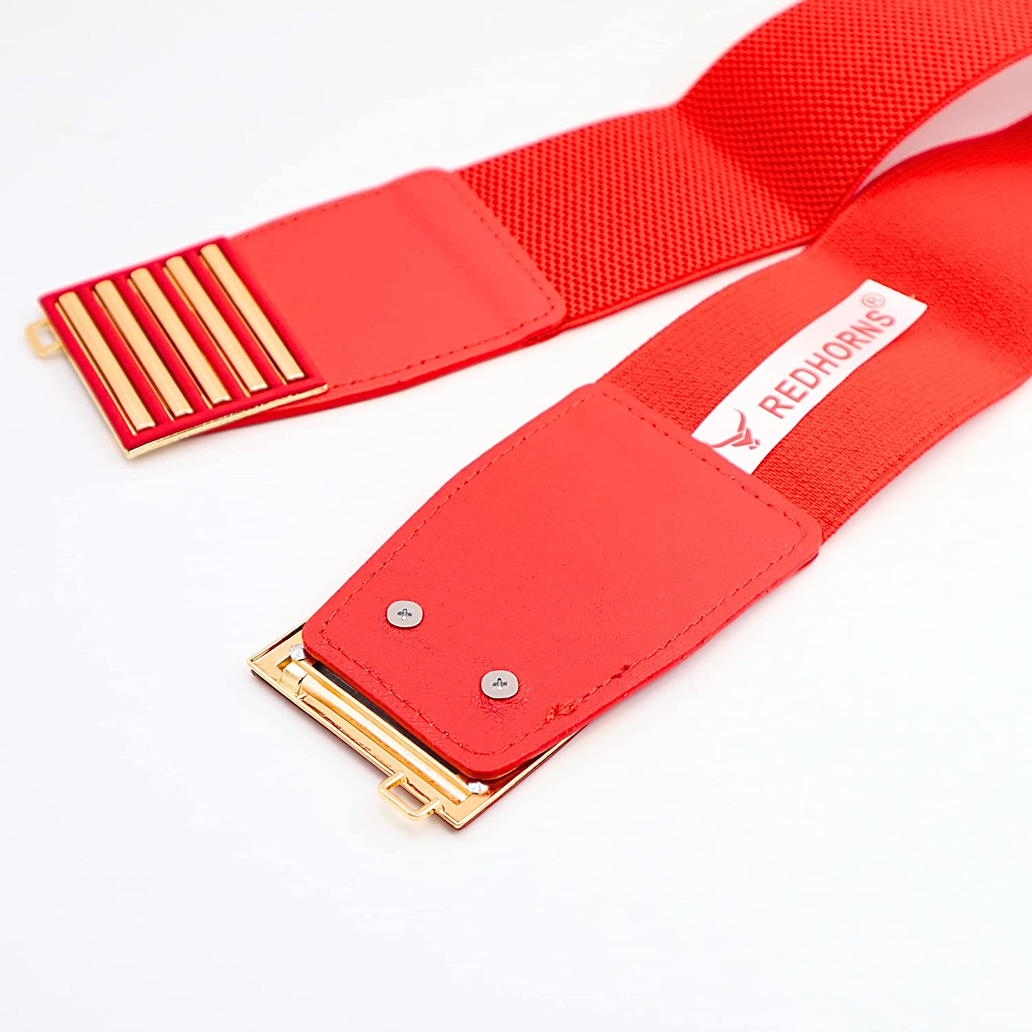 Redhorns Elastic Ladies Wide Belt#color_red