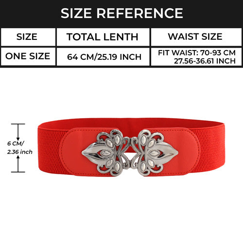 Redhorns Ladies Elastic Waist Belt#color_red
