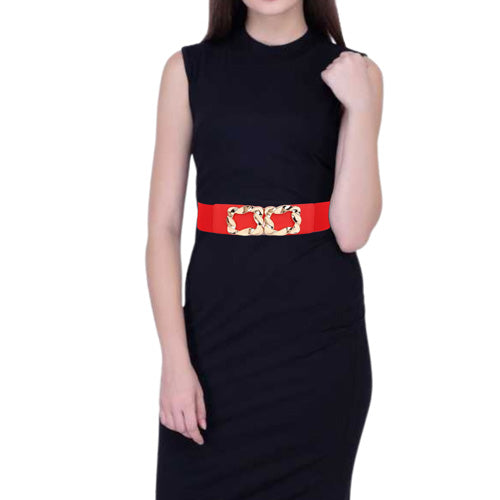 Redhorns Elastic Ladies Waist Belt#color_red