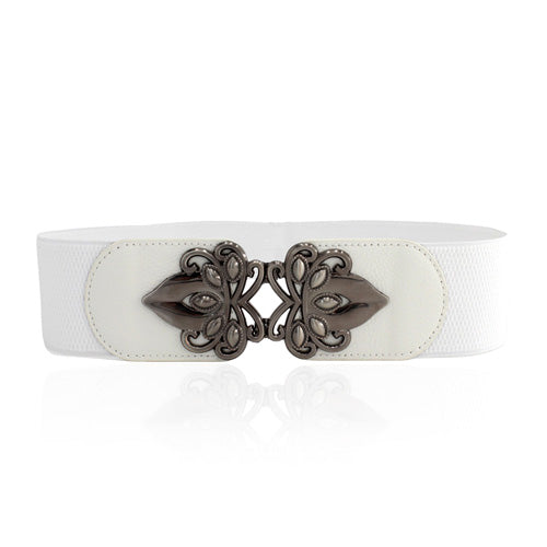 Redhorns Ladies Elastic Waist Belt#color_white