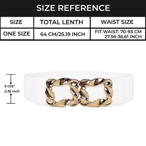 Redhorns Elastic Ladies Waist Belt#color_white