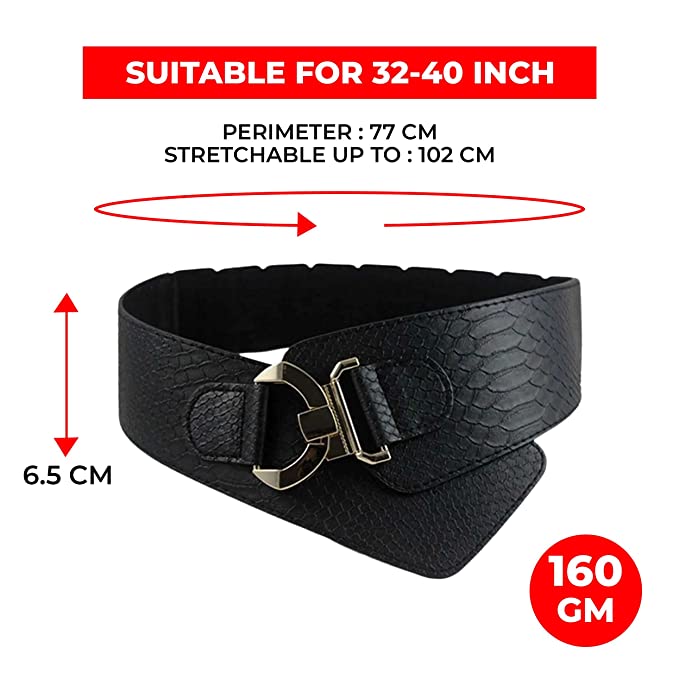 Redhorns Elastic Ladies Wide Belt#color_black
