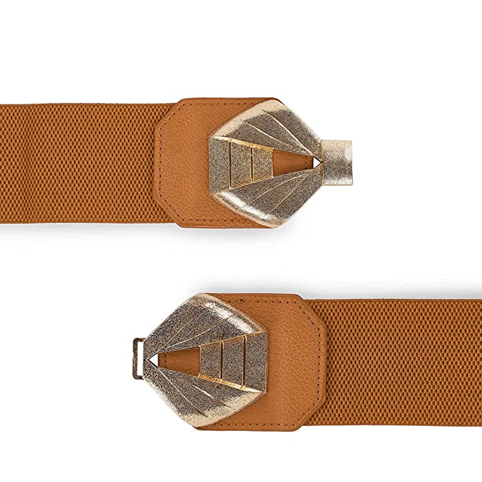 Bow Knot Design Ladies Belt White#color_brown