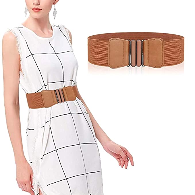 Redhorns Elastic Ladies Wide Belt#color_brown