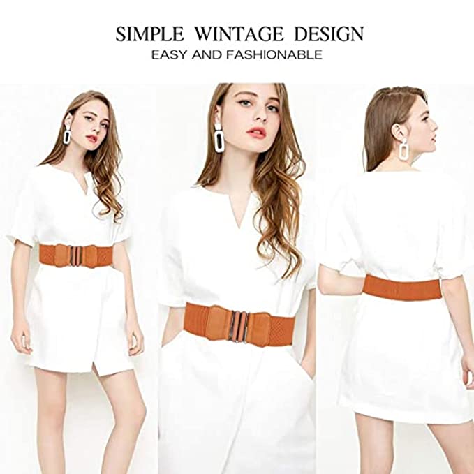 Redhorns Elastic Ladies Wide Belt#color_brown